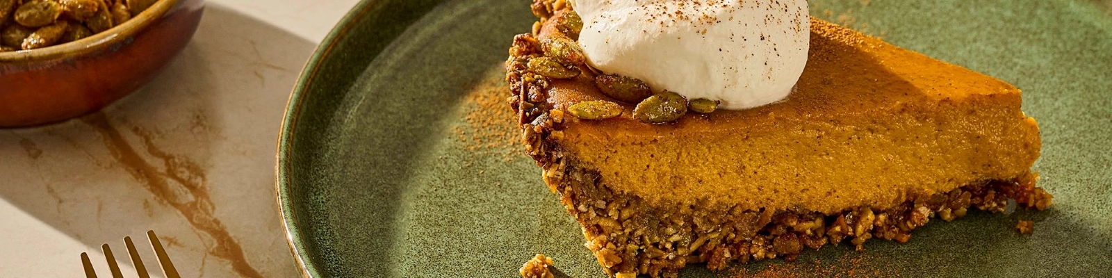 Spiced Pumpkin Pie With Pepita Crust